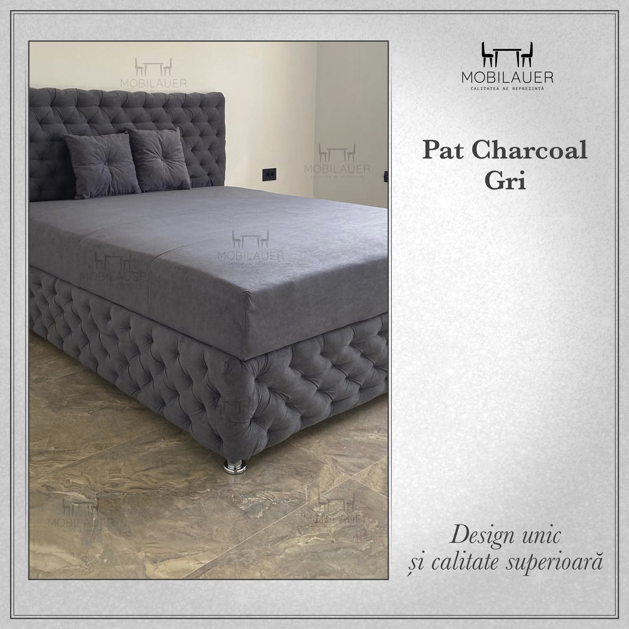 Pat Charcoal Gri