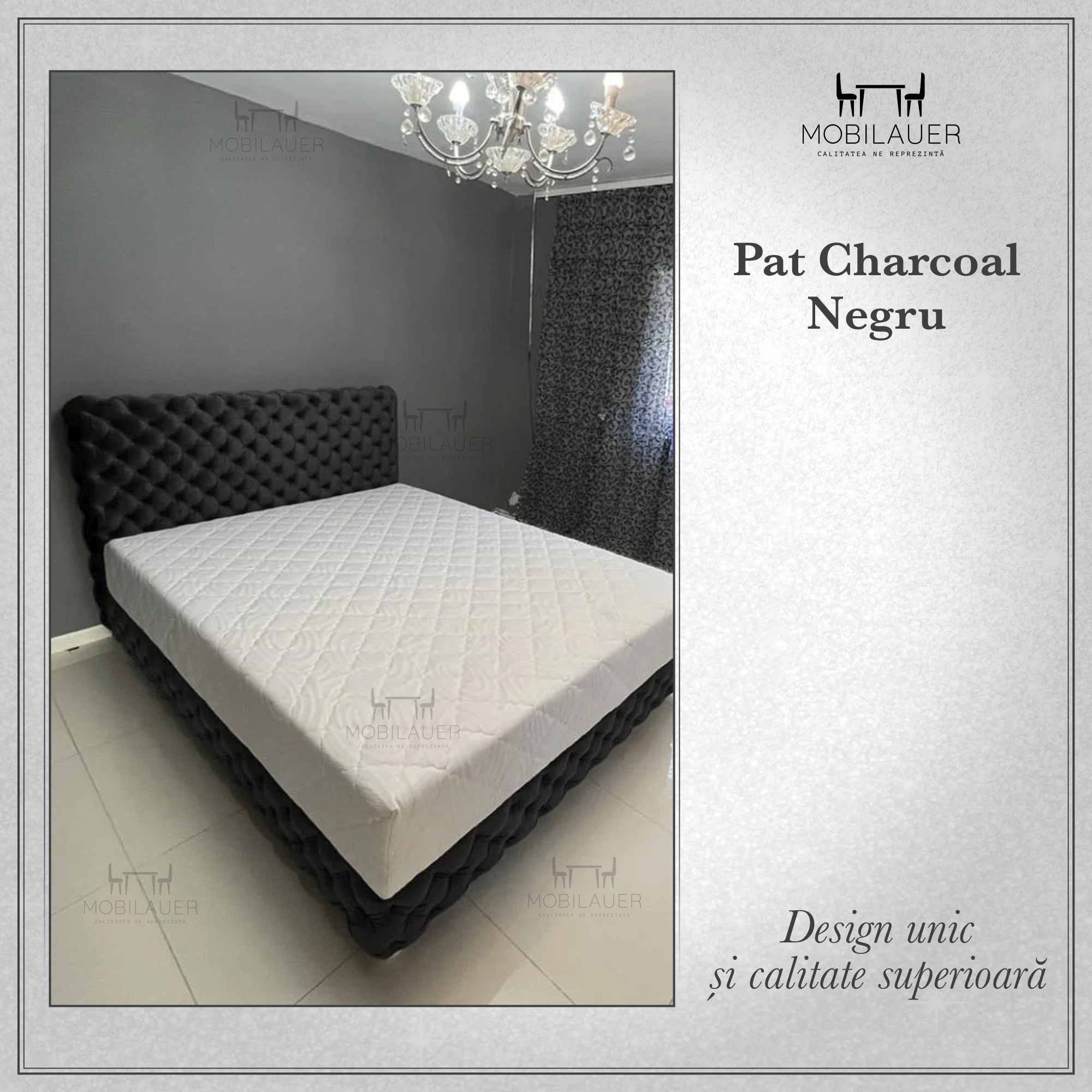Pat Charcoal Negru Catifea