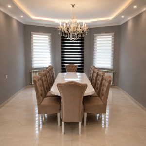 Royal Ivory - Set Dining Premium cu 12 Scaune Laris Crem