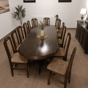 Verona Nuc - Set Dining din Lemn Masiv