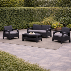 Set Novara – Eleganță Modernă pentru Relaxare în Aer Liber