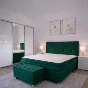 Pat Loft Boxspring - Catifea Verde Smarald Premium