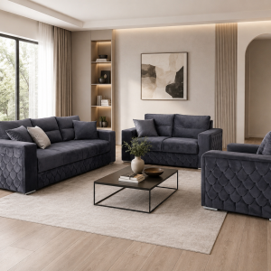 Set canapea 3-2-1 extensibil Brazil  gri